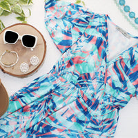 IN STOCK Millie Maxi Dress - Abstract Aqua Breeze FINAL SALE