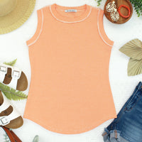 IN STOCK Morgan Micro Striped Tank - Orange