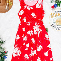 IN STOCK Kelsey Tank Dress - Red Floral FINAL SALE