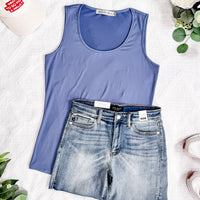 IN STOCK Luxe Crew Tank - Denim FINAL SALE