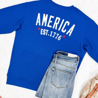 IN STOCK America Pullover - Blue FINAL SALE