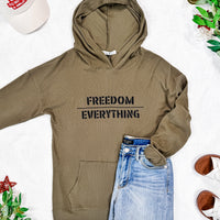IN STOCK Corrine Embroidered Hoodie - Freedom Over Everything