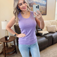 IN STOCK Ava Tank - Heathered Lavender