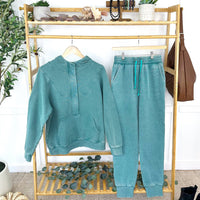 IN STOCK Vintage Wash Joggers - Teal