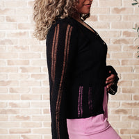 San Tropez Light Weight Knit Cardigan in Black