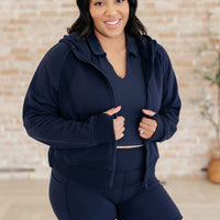 Backcourt Collared V-Neck Tank in Navy
