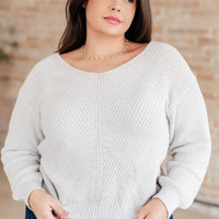 Told You So Ribbed Knit V Neck Sweater