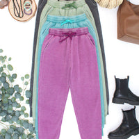 IN STOCK Vintage Wash Joggers - Teal