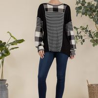 Celeste Full Size Color Block Exposed Seam T-Shirt