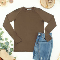 IN STOCK Blair Long Sleeve Top - Brown