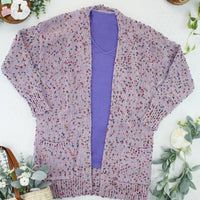 IN STOCK Carly Confetti Dot Cardigan - Lavender FINAL SALE