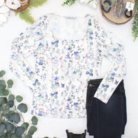 IN STOCK Alyssa Long Sleeve Top - Olive Meadow