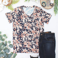 IN STOCK Sophie Top - Navy Autumn Petals