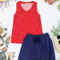 IN STOCK Noelle Tank - Red Liberty Stars FINAL SALE