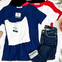 IN STOCK Sarah Ruffle Short Sleeve - Black