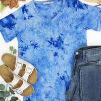 IN STOCK Sophie Top - Blue Tie Dye FINAL SALE
