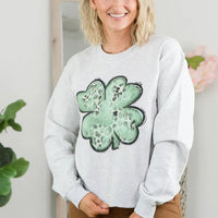 Vintage Leopard Clover Crewneck