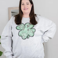 Vintage Leopard Clover Crewneck