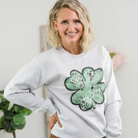 Vintage Leopard Clover Crewneck