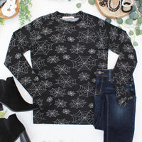 IN STOCK Blair Long Sleeve Top - Midnight Webs