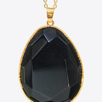 Contrast Teardrop Crystal Pendant