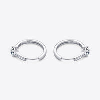 Carry Your Love 1 Carat Moissanite Platinum-Plated Earrings