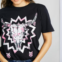 mineB Full Size Graphic Round Neck Tee Shirt
