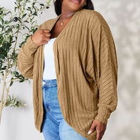 Basic Bae Full Size Ribbed Cocoon Cardigan
