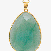 Contrast Teardrop Crystal Pendant
