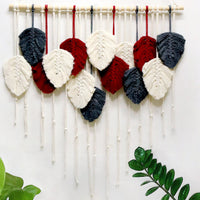 Hand-Woven Feather Macrame Wall Hanging