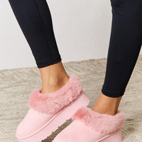 Legend Footwear Furry Chunky Platform Ankle Boots