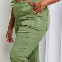 Judy Blue Full Size Drawstring Waist Pocket Jeans