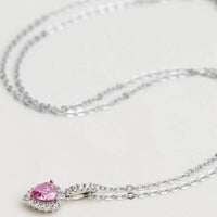 1 Carat Moissanite Heart Pendant Necklace