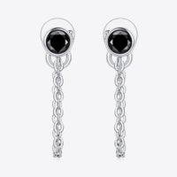 Inlaid Moissanite Chain Earrings