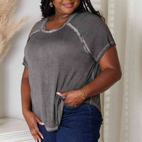 Zenana Full Size Round Neck Raglan Sleeve T-Shirt