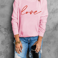 LOVE Dropped Shoulder Sweatshirt