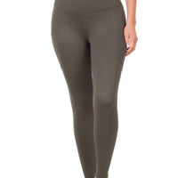 Brushed leggings with WIDE waistband & Pockets!