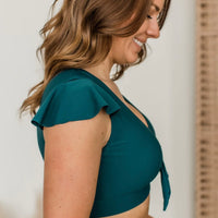 Miami Memories Flutter Sleeve Swim top
