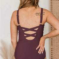 Under the Summer Sun One Piece Swimsuit- Plum