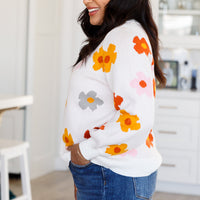 Falling Flowers Floral Sweater