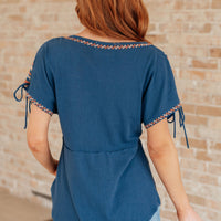 Greece Lightning V-Neck Blouse