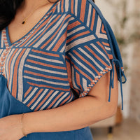 Greece Lightning V-Neck Blouse