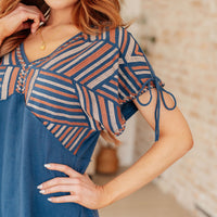 Greece Lightning V-Neck Blouse