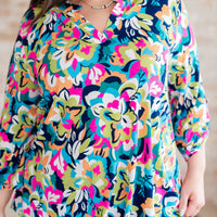 Little Lovely Blouse in Neon Floral