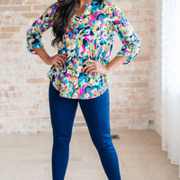 Little Lovely Blouse in Neon Floral