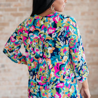Little Lovely Blouse in Neon Floral