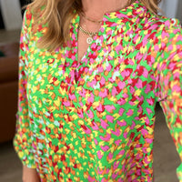 Lizzy Top in Painted Green