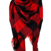 Faux Cashmere Plaid Scarf