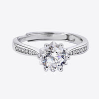 1 Carat Moissanite Adjustable 6-Prong Ring