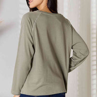 Culture Code Full Size V-Neck Long Sleeve T-Shirt